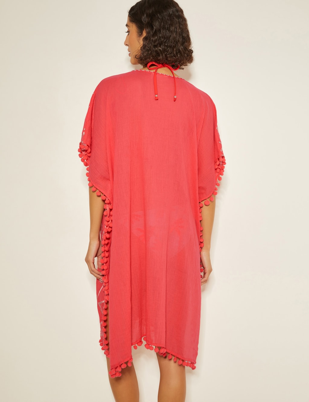 Pure Cotton Tassel Beach Cover Up Kaftan 4 of 4