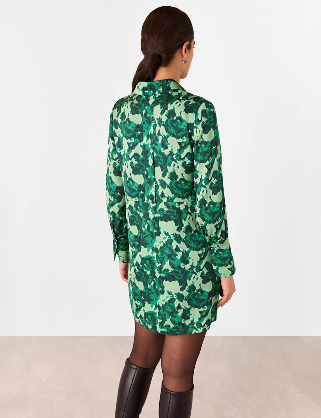 Floral Collared Mini Shirt Dress 3 of 4