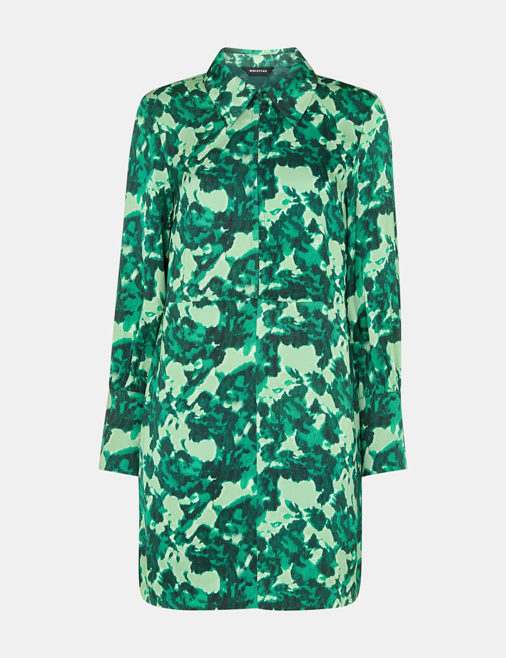 Floral Collared Mini Shirt Dress 2 of 4