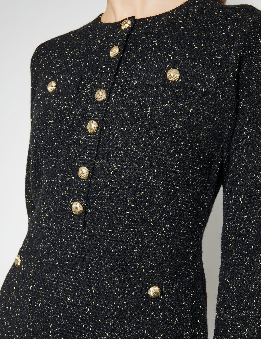 Sparkly Knitted Knee Length Shift Dress 3 of 5