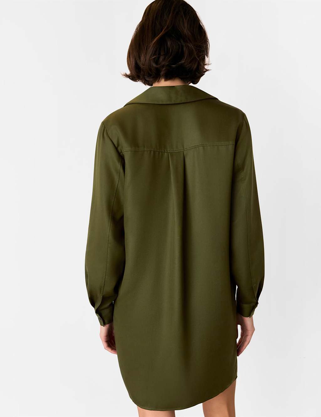 Pure Lyocell Collared Mini Shirt Dress 4 of 4