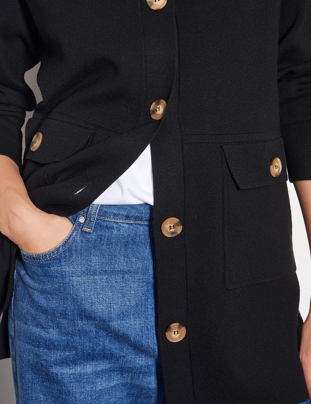 Collared Longline Knitted Jacket 4 of 5