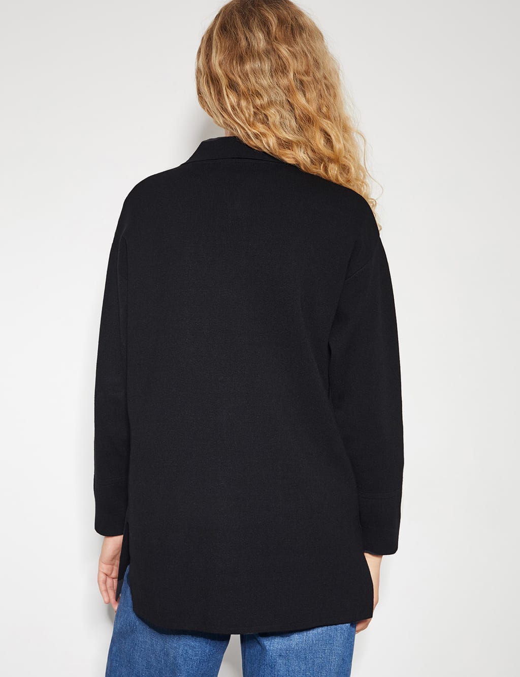 Collared Longline Knitted Jacket 5 of 5