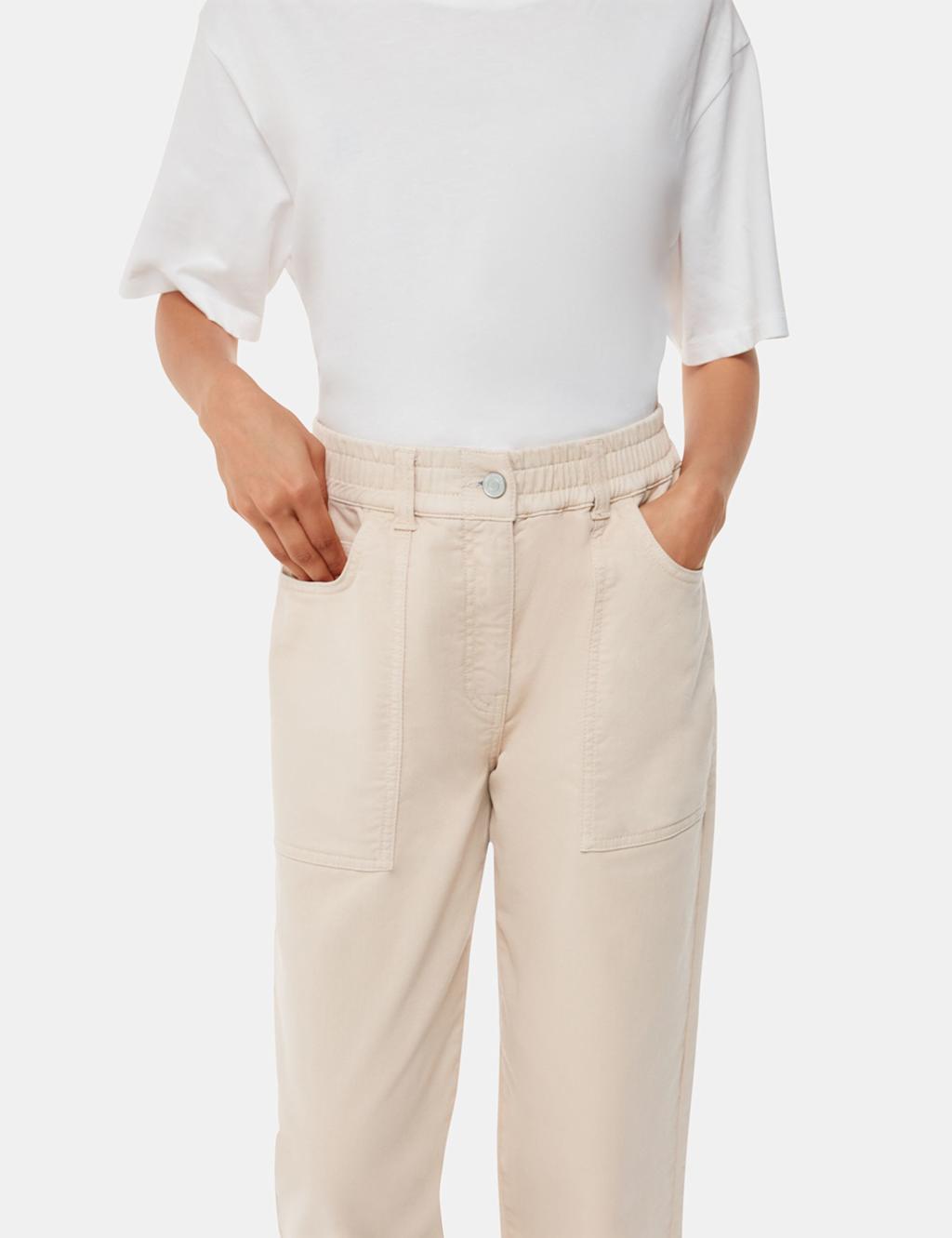 Cotton Rich Straight Leg Trousers 4 of 4