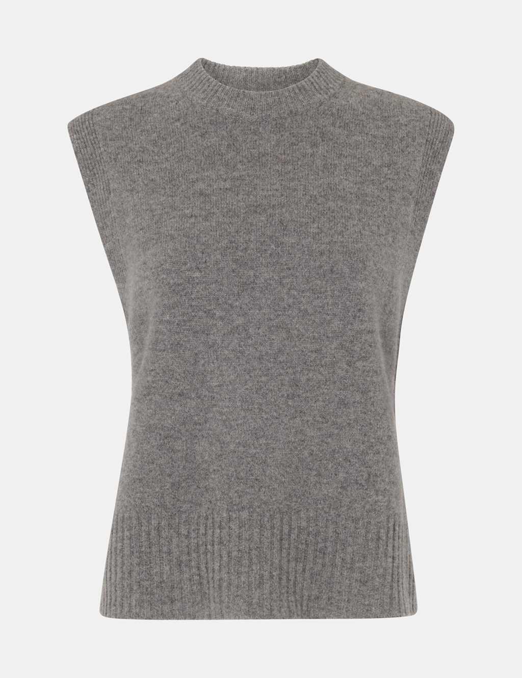 Pure Wool Split Hem Knitted Vest Top 2 of 4