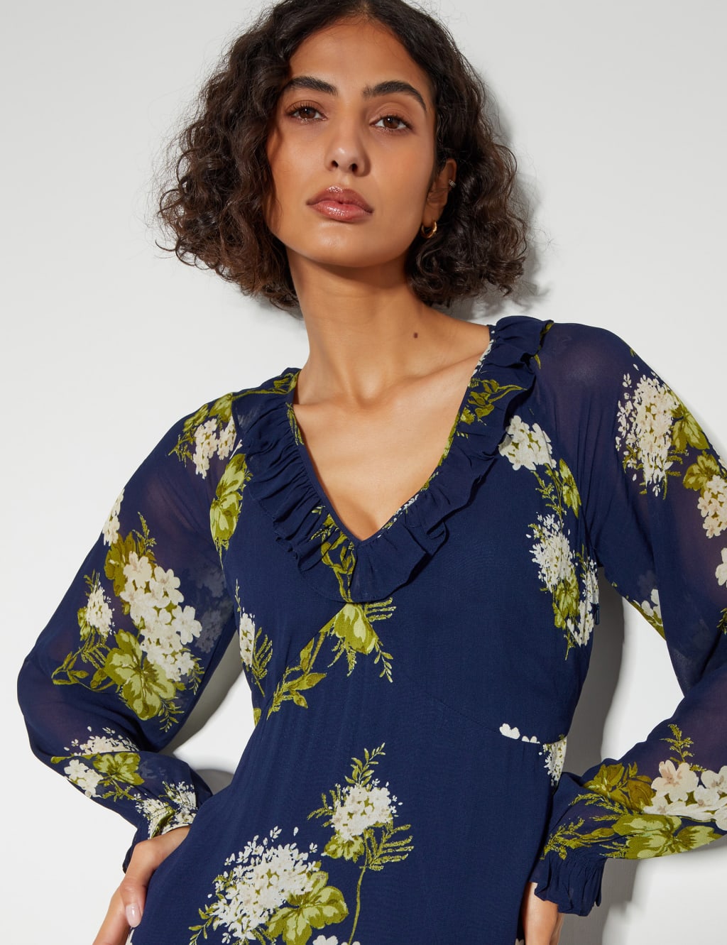 Printed V-Neck Maxi Tiered Dress 2 of 5