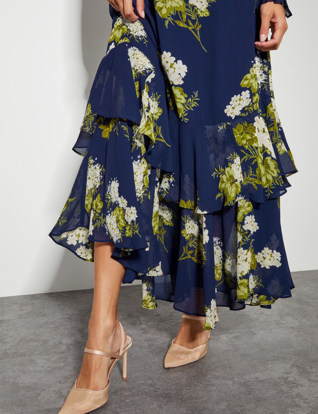 Printed V-Neck Maxi Tiered Dress 5 of 5