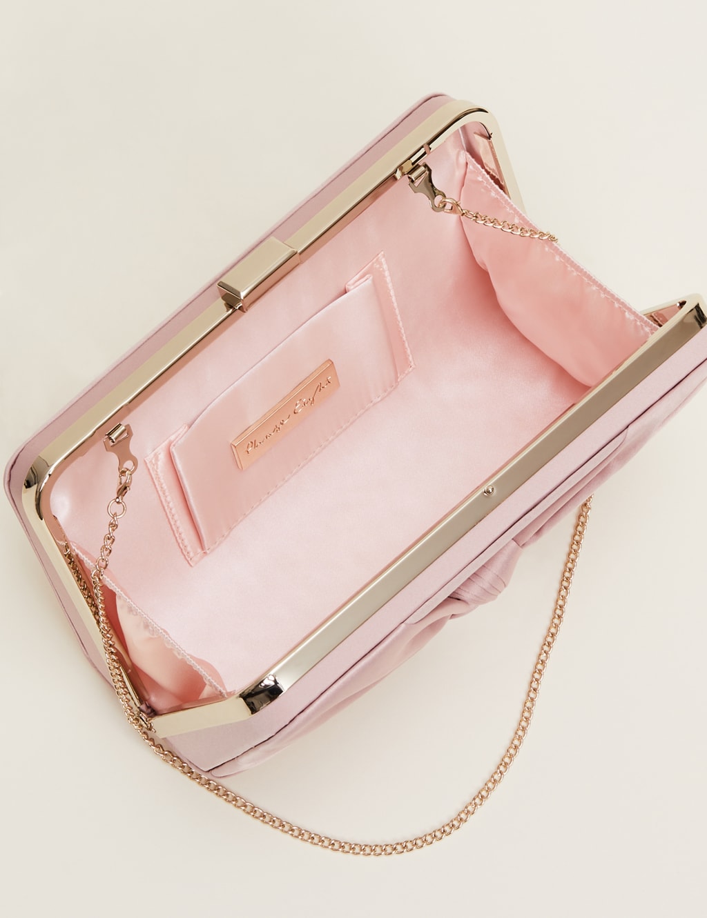 Satin Chain Strap Clutch Bag 4 of 5