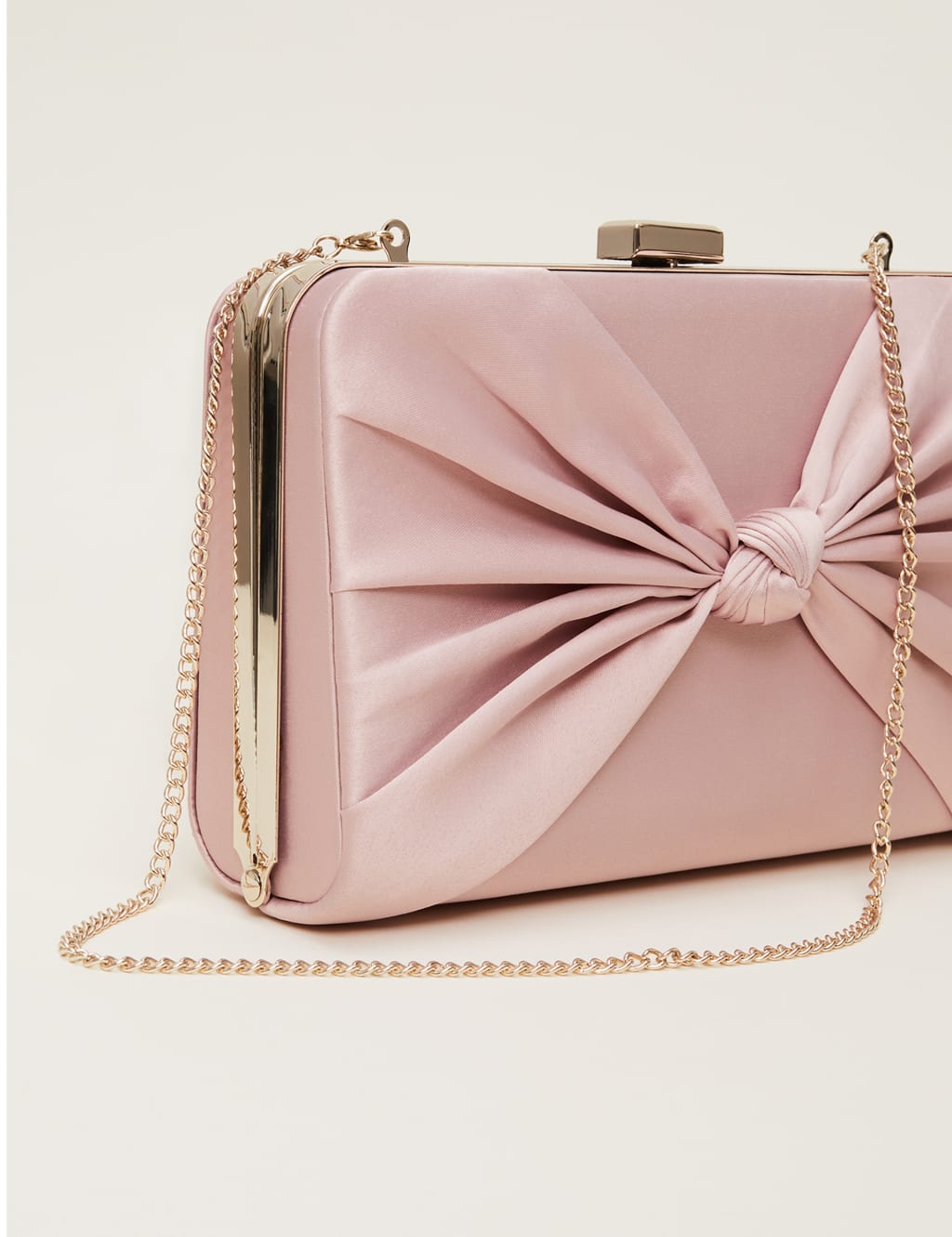 Satin Chain Strap Clutch Bag 5 of 5