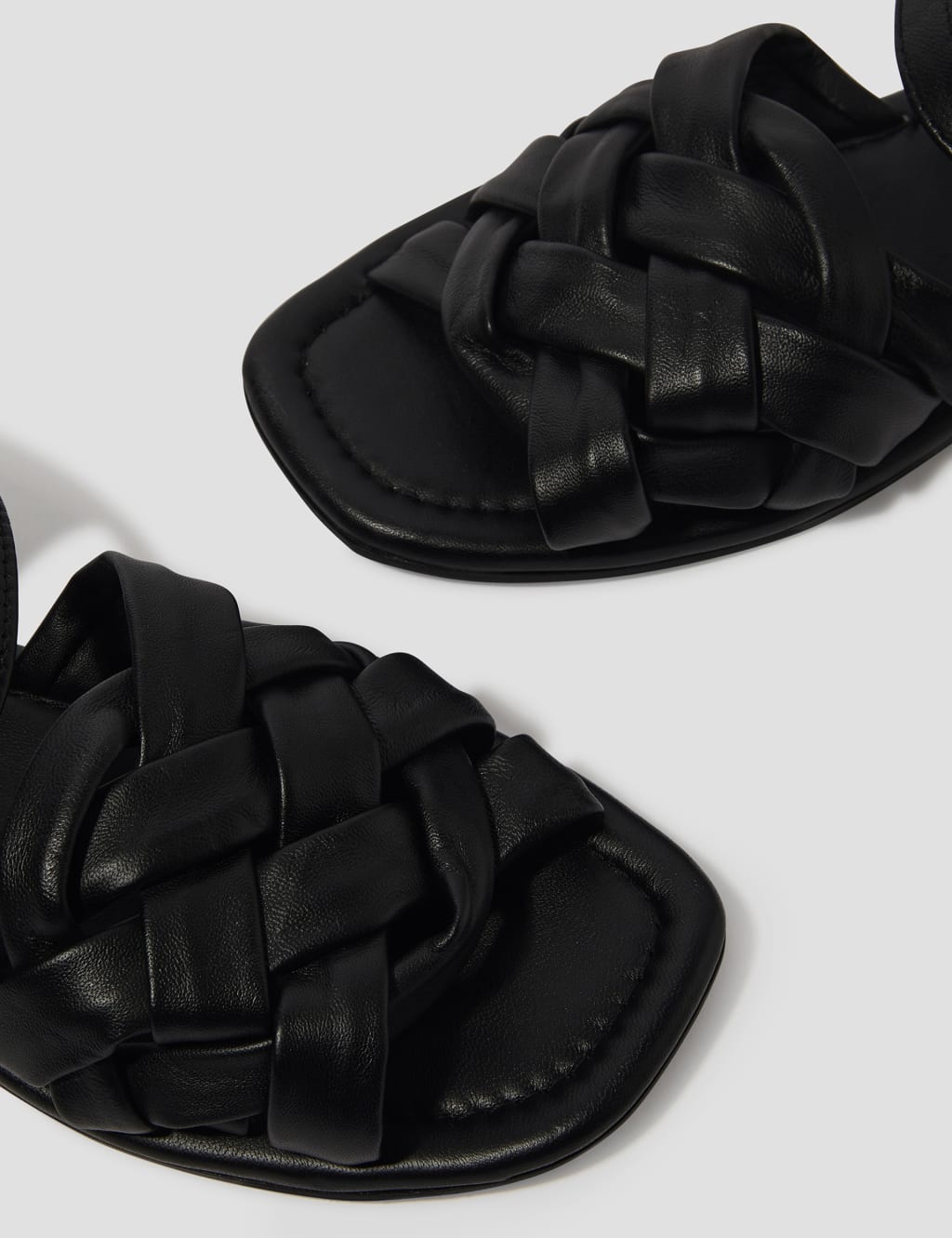 Leather Woven Flatform Slingback Sandals 3 of 3