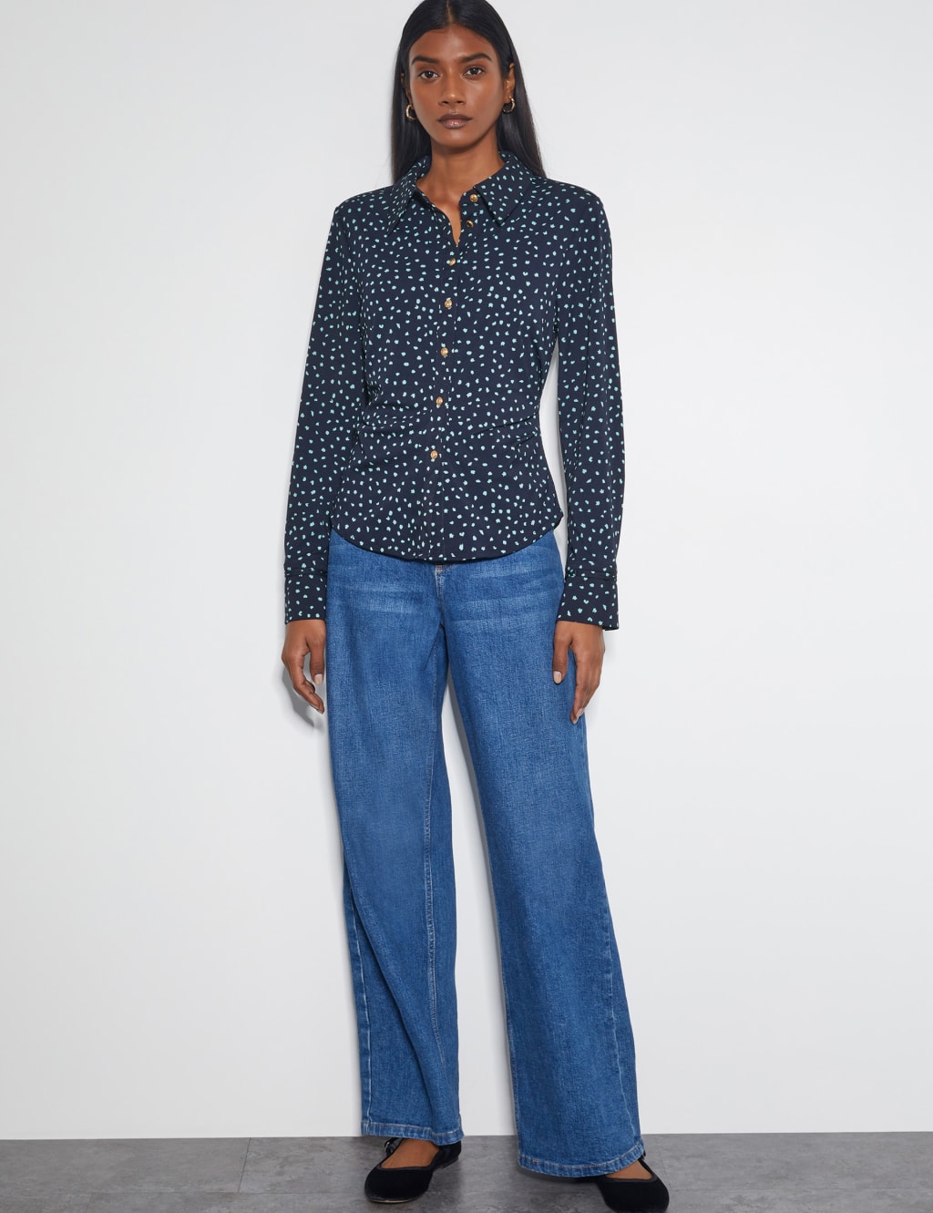 Jersey Printed Button Through Shirt 3 of 4