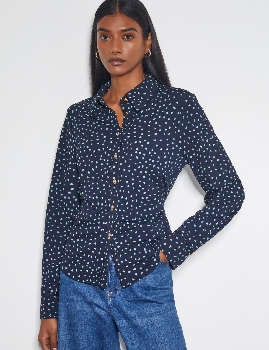 Jersey Printed Button Through Shirt 4 of 4