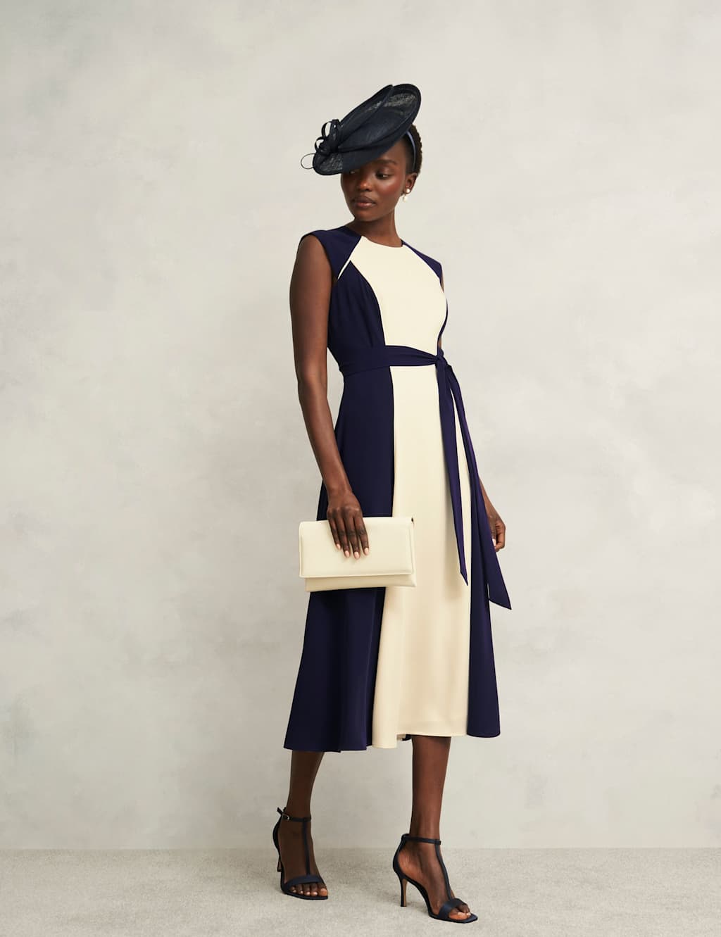 Colour Block Midi Skater Dress 6 of 9