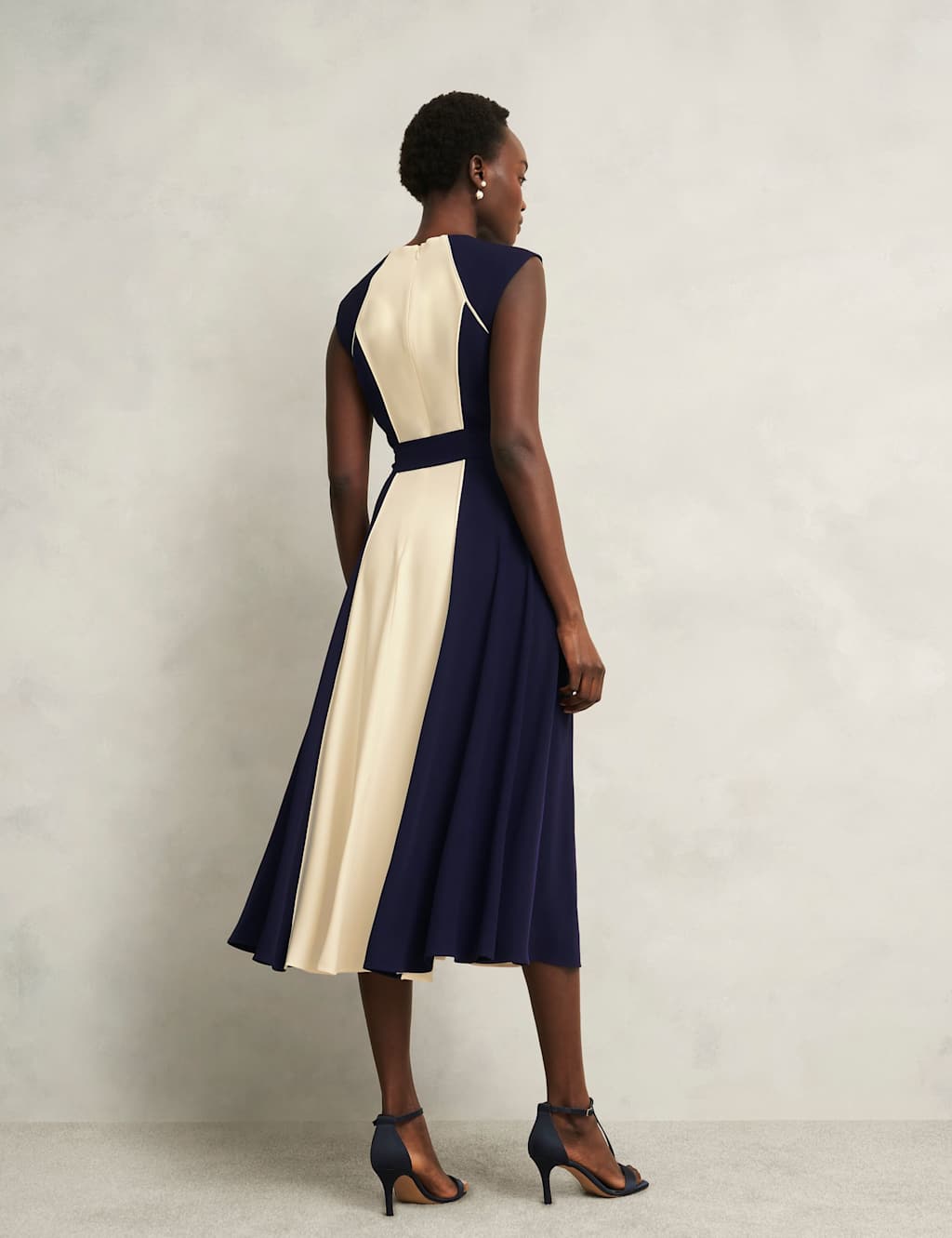 Colour Block Midi Skater Dress 7 of 9
