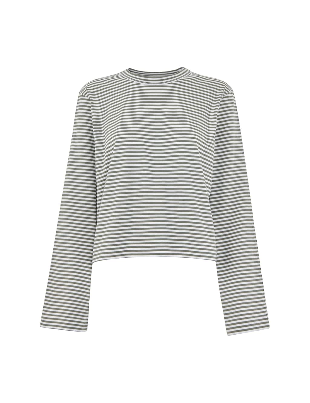 Pure Cotton Striped Crop T-Shirt 2 of 4