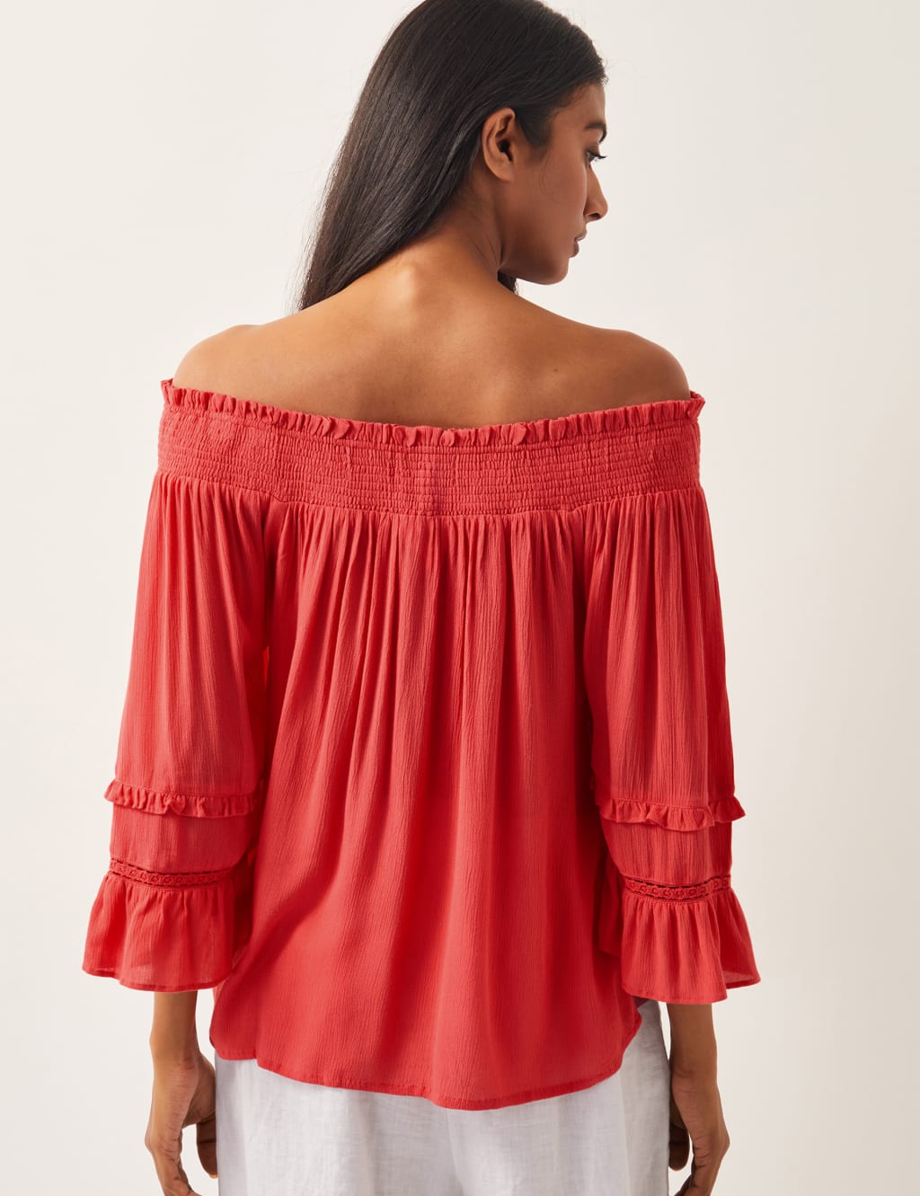 Shirred Bardot Top 4 of 4