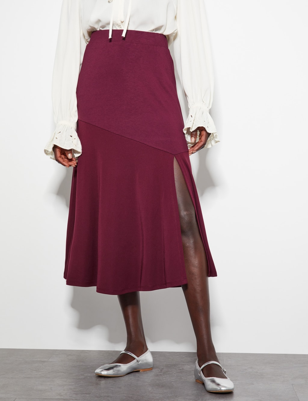 M&s a line midi skirt top