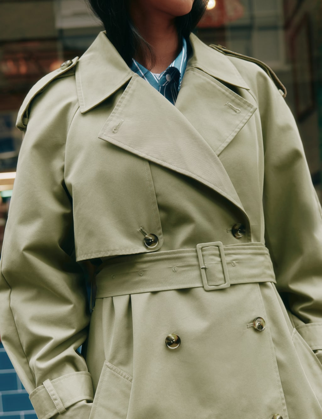 Cotton Rich Belted Longline Trench Coat 6 of 6