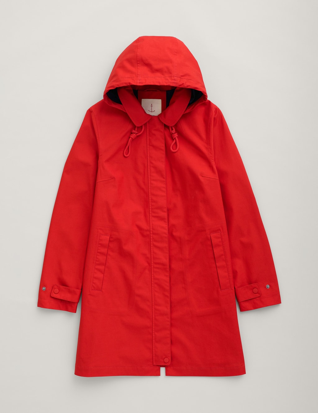 Waterproof Pure Cotton Hooded Longline Mac 2 of 9