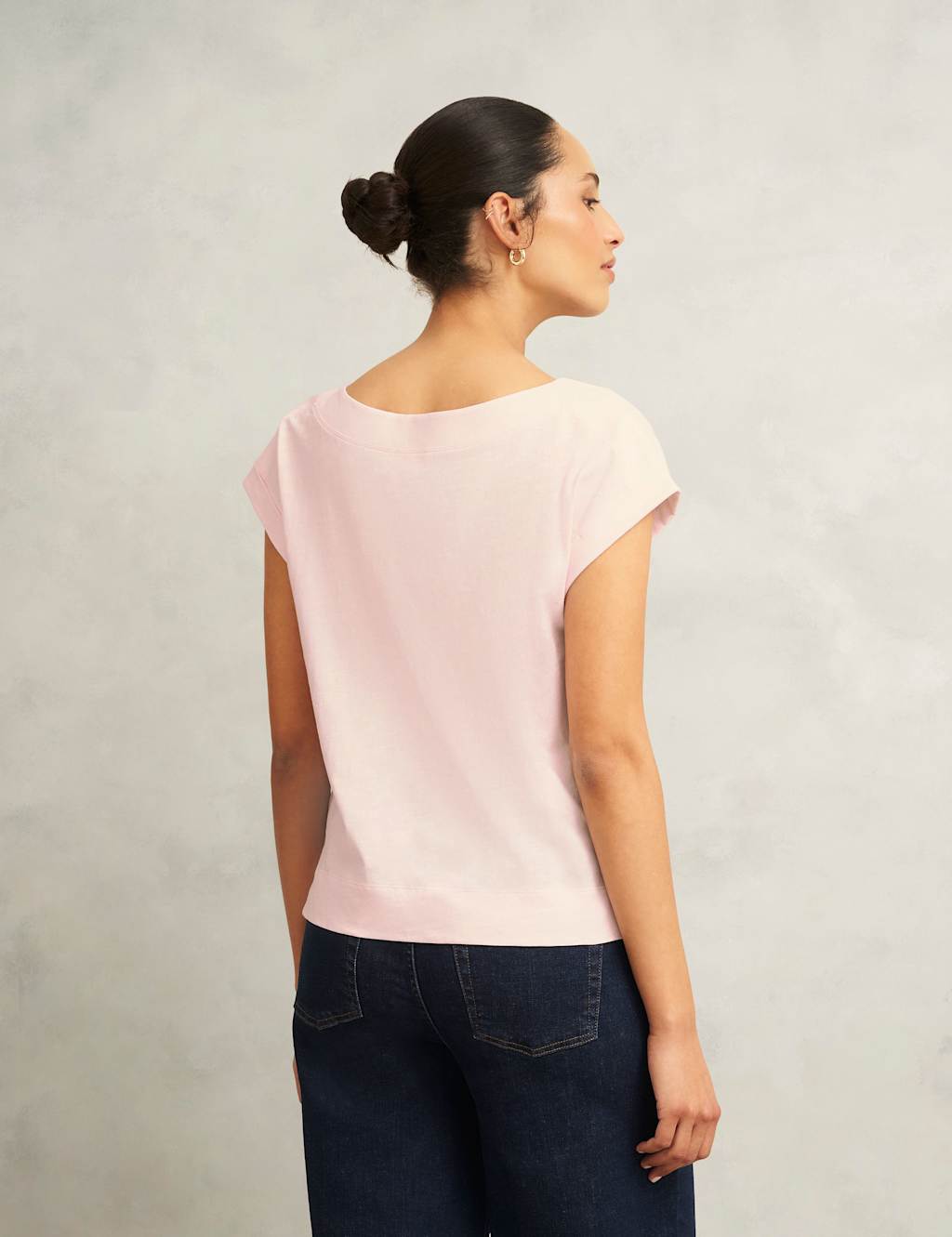 Pure Cotton Slash Neck T-Shirt 6 of 6
