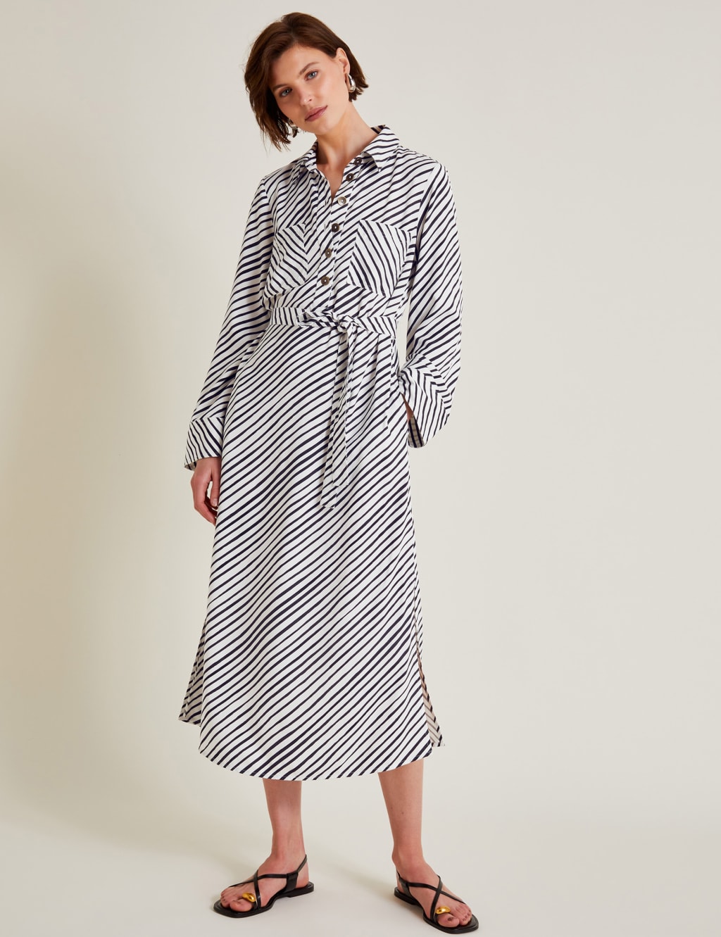 Monsoon striped dress hot sale