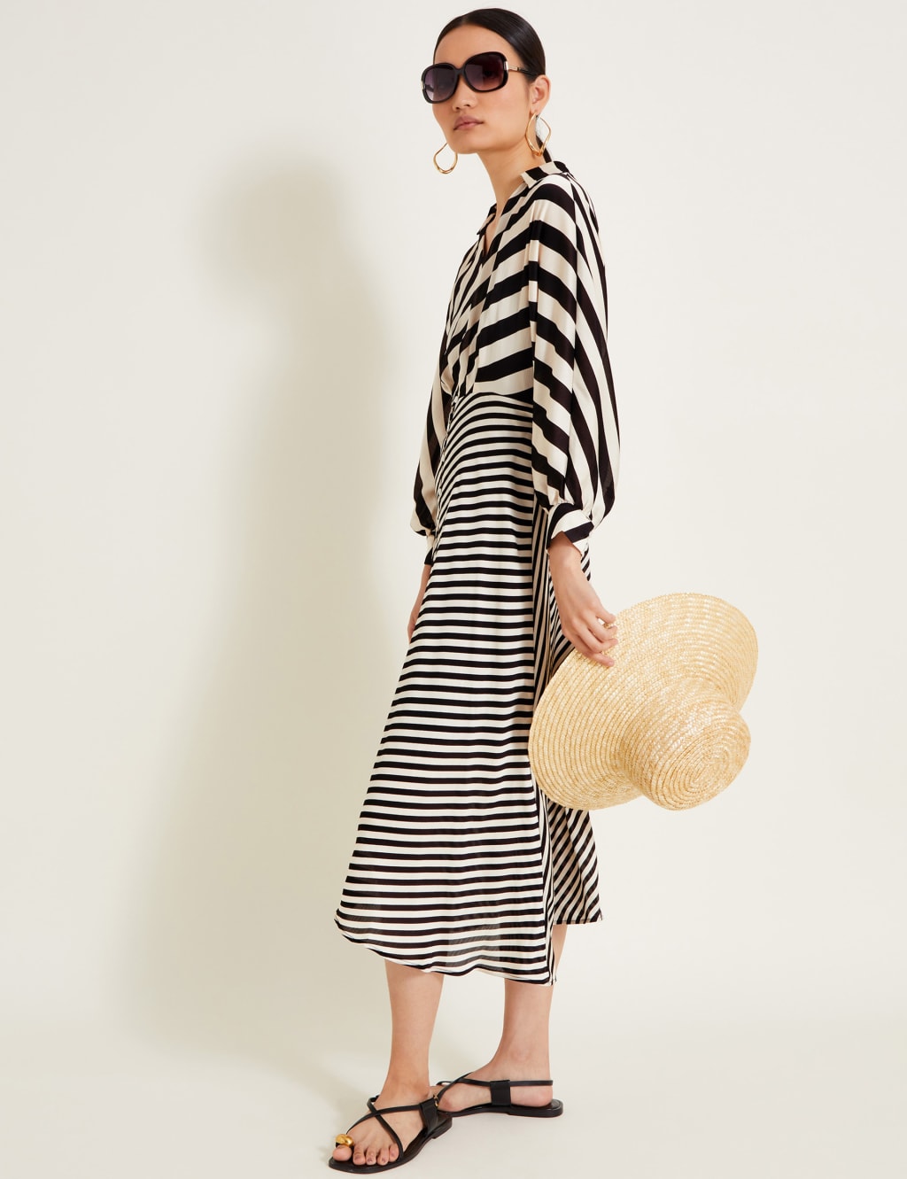 Monsoon striped maxi dress shop