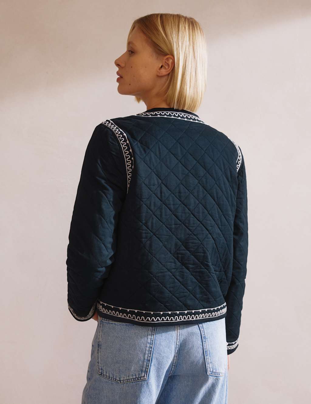Pure Cotton Embroidered Cropped Jacket 3 of 5
