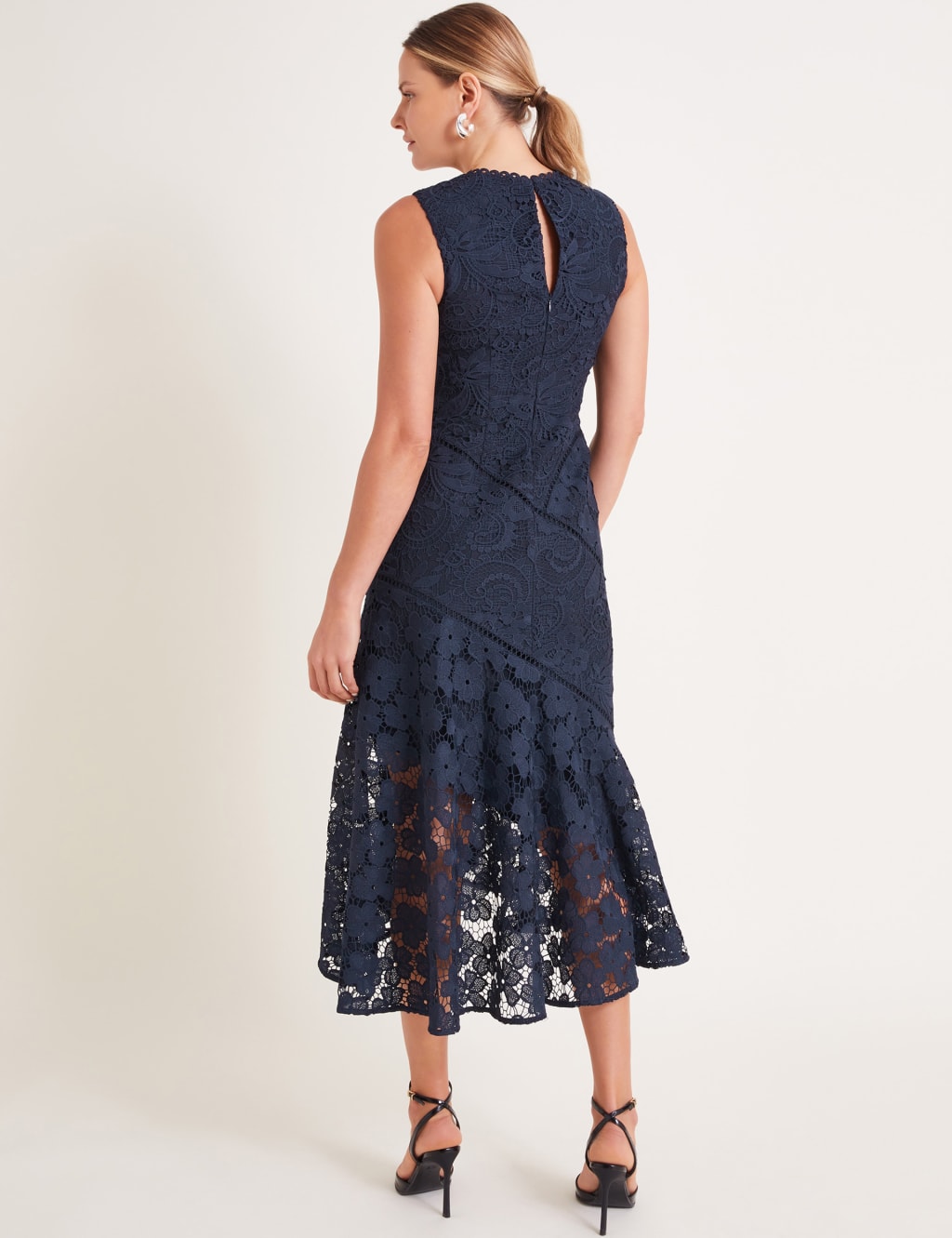 Lace Embroidered Floral Midi Tea Dress 2 of 4
