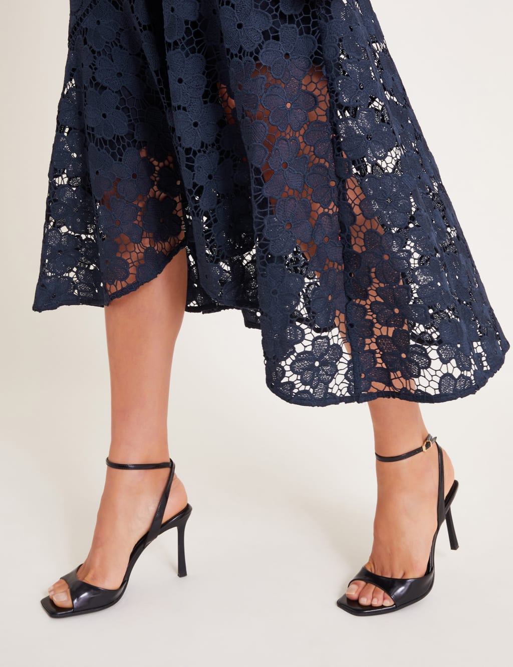 Lace Embroidered Floral Midi Tea Dress 4 of 4