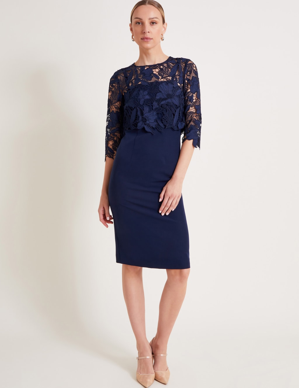 M&s navy midi dress outlet