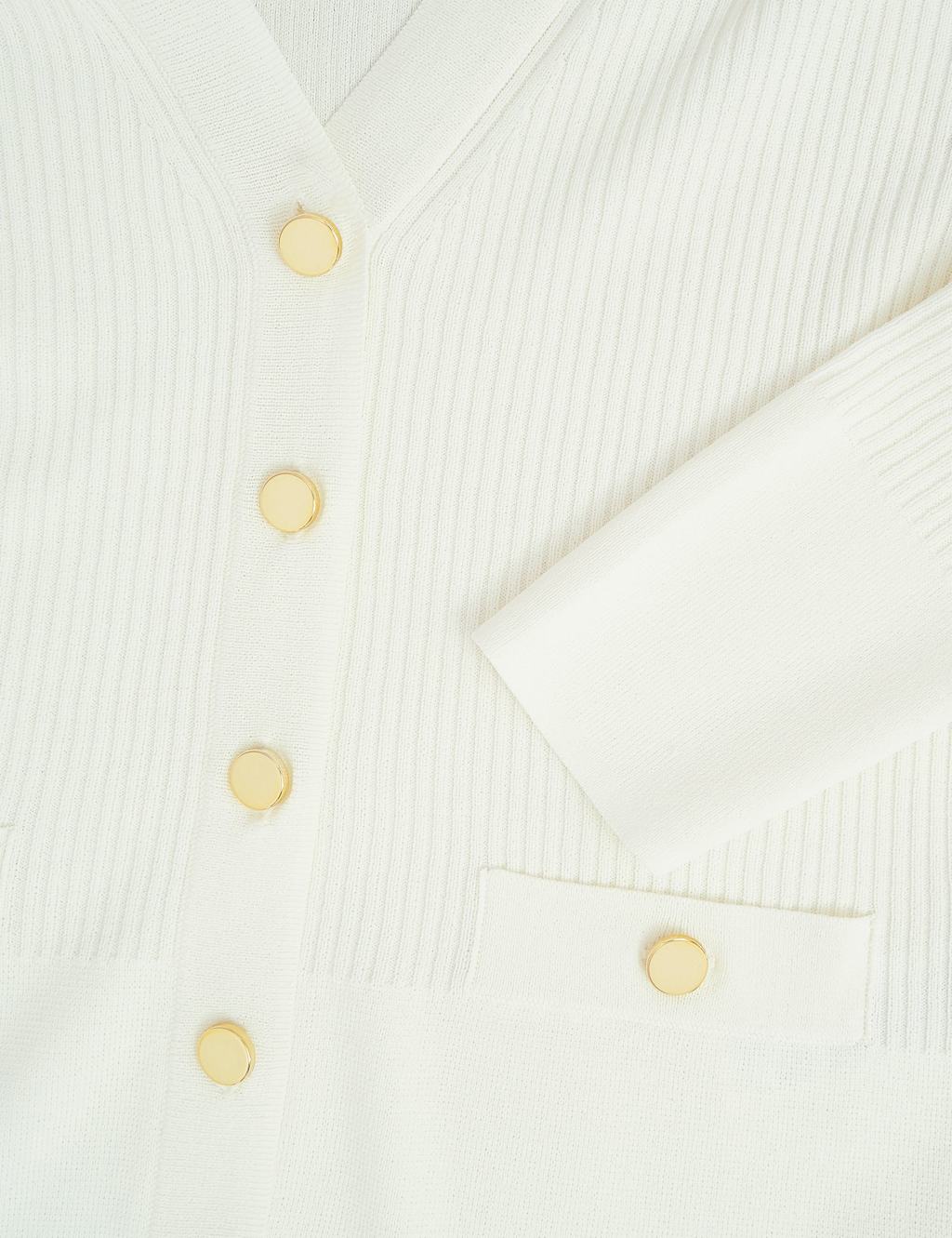 Ribbed V-Neck Cardigan 9 of 9