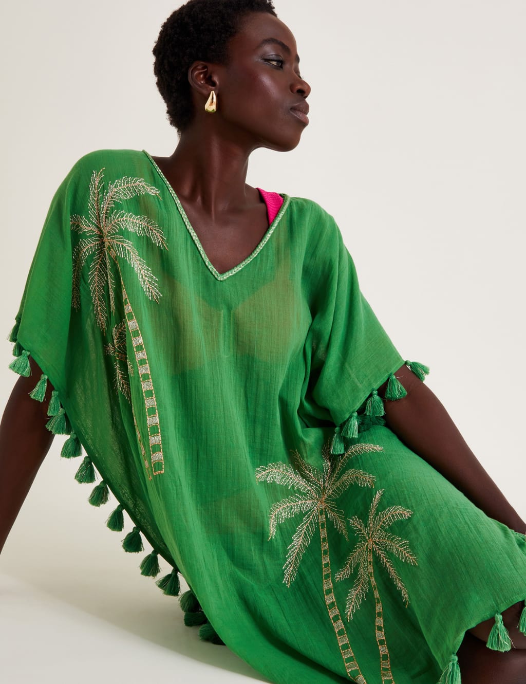 V neck kaftan dress hotsell