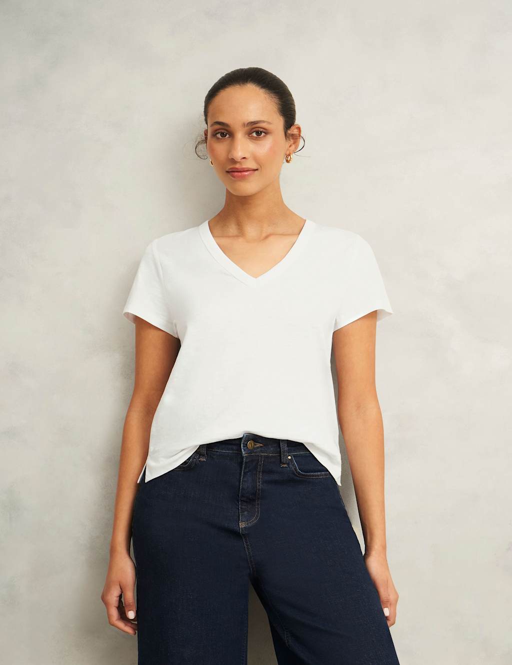 Pure Cotton V-Neck T-Shirt | HOBBS | M&S