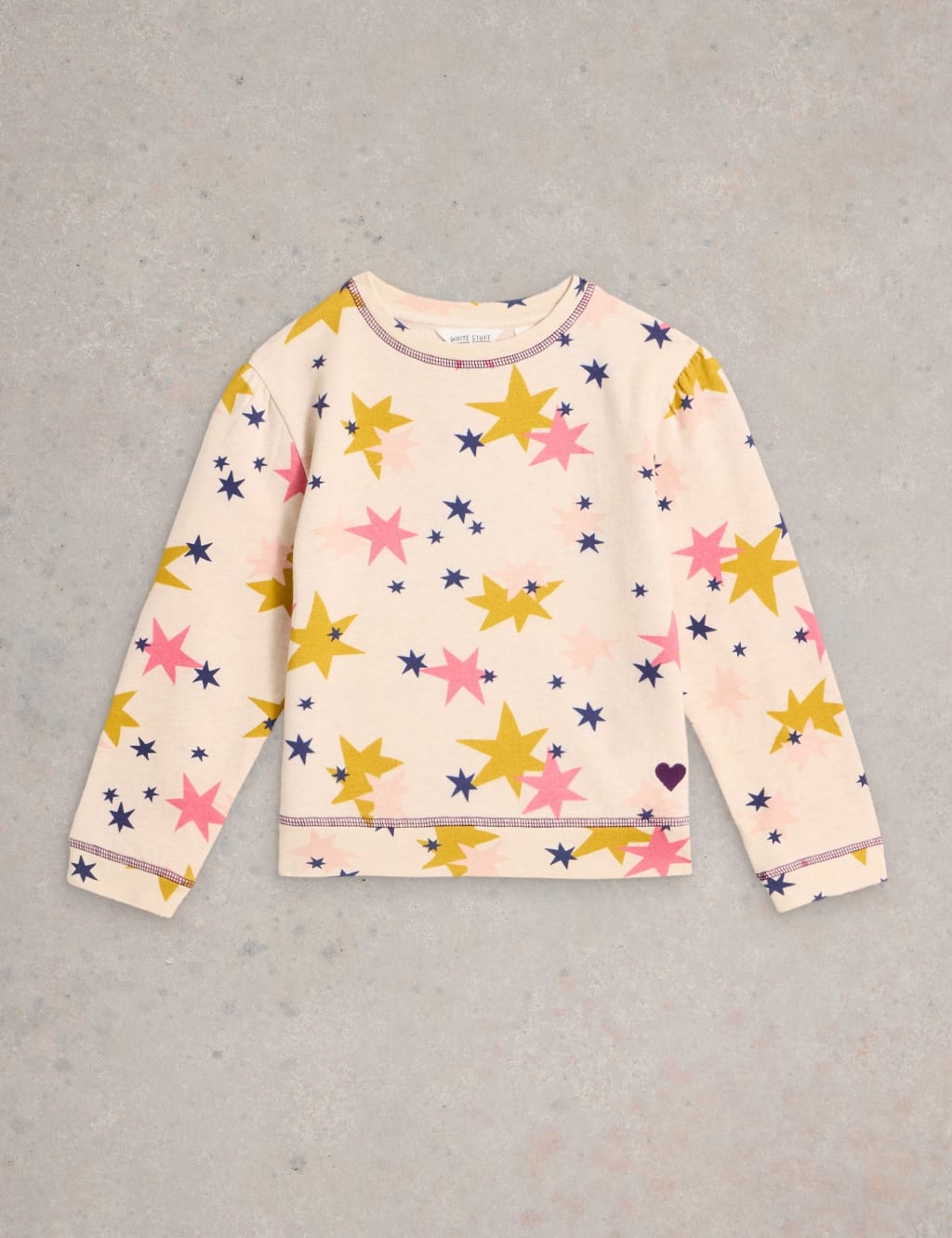 Pure Cotton Star Print Sweatshirt 3 10 Yrs White Stuff M S