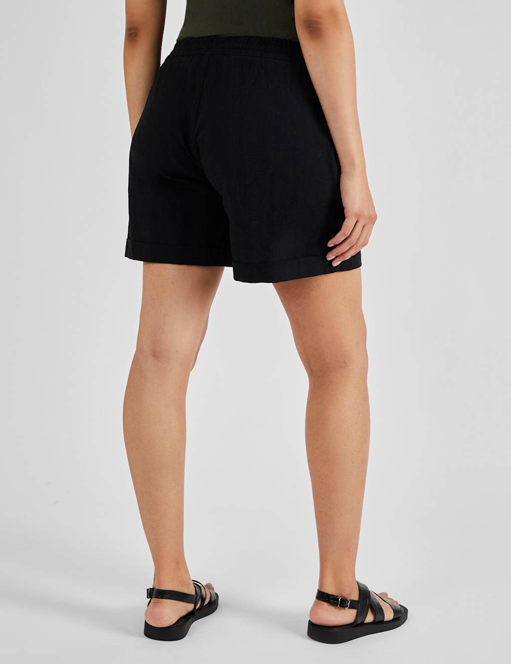 Maternity Cotton Rich Shorts with Linen 4 of 4