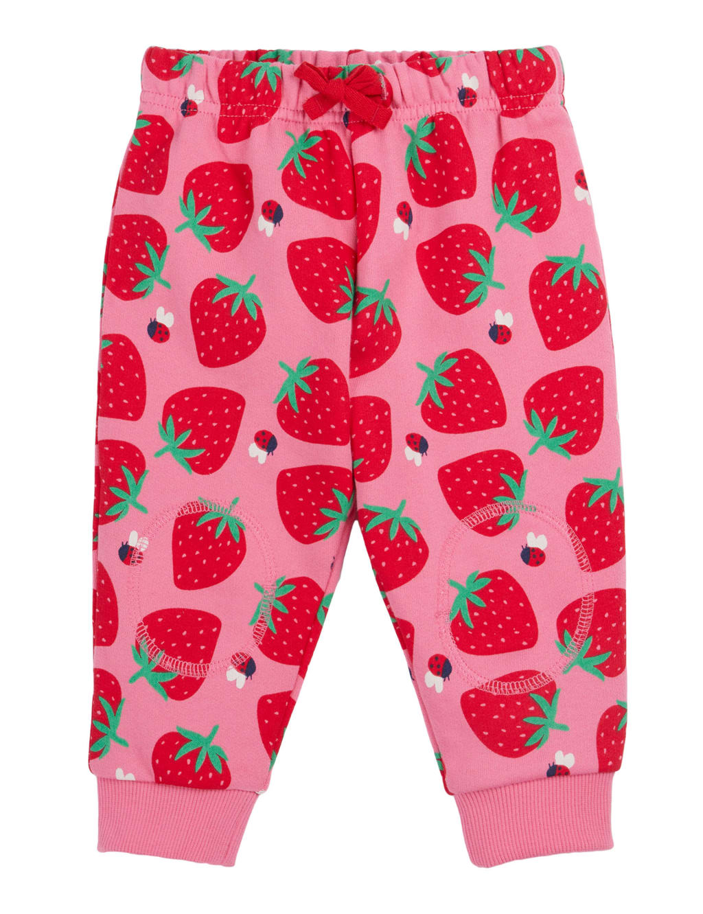 Pure Cotton Strawberry Joggers (0-5 Yrs) 1 of 4