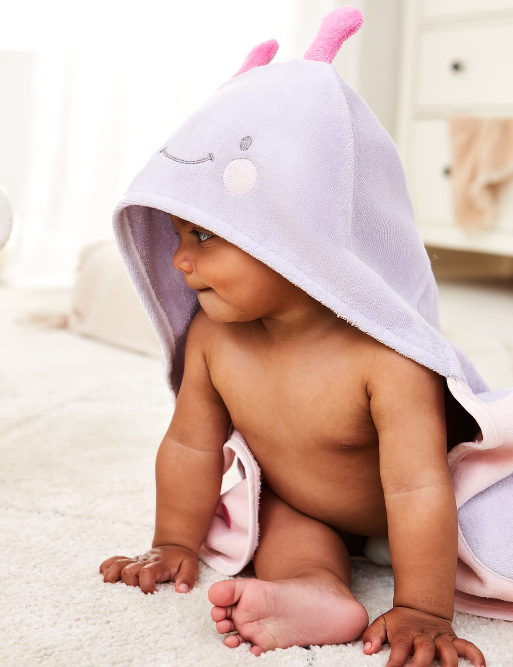 Pure Cotton Butterfly Hooded Towel 3 of 8