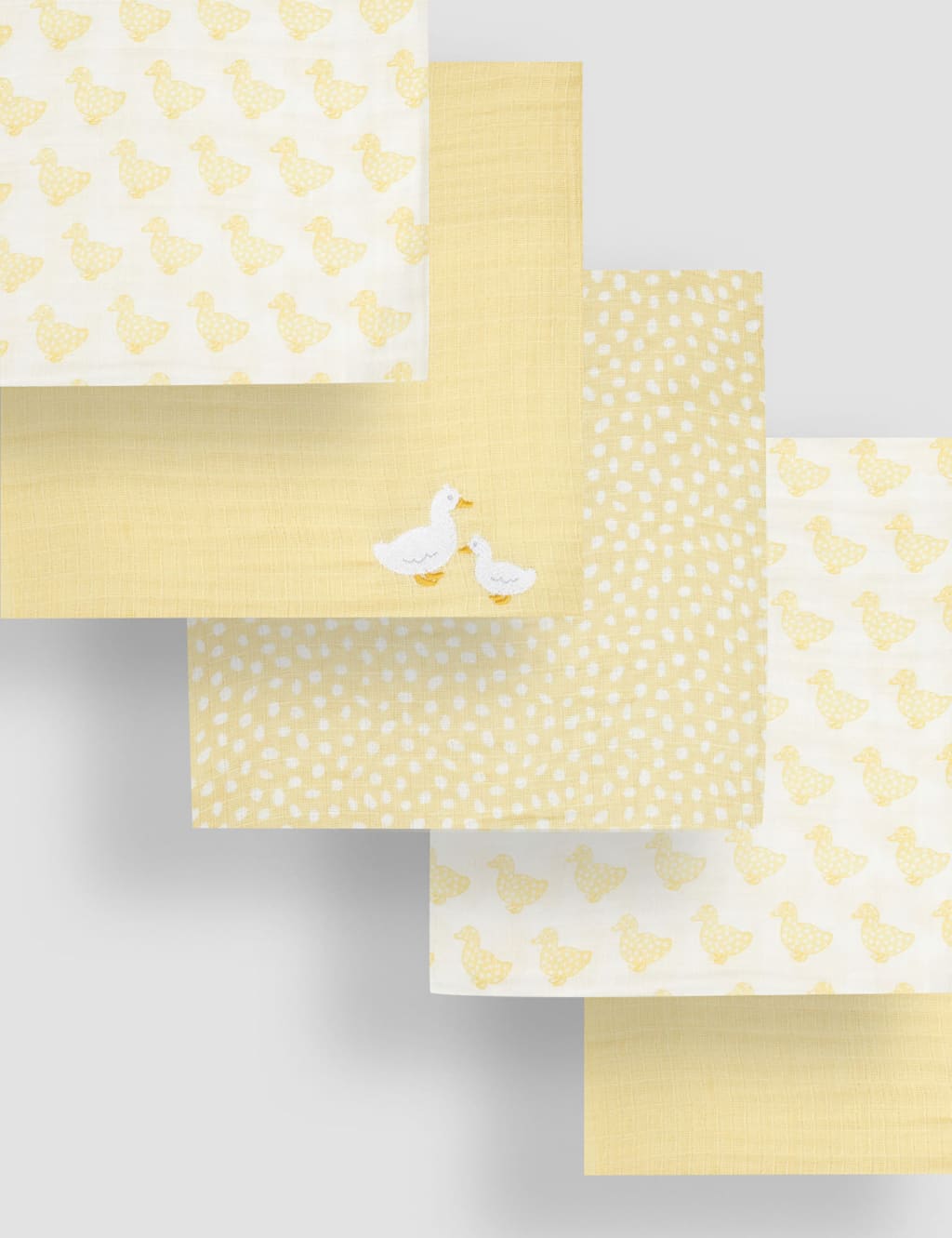 5pk Pure Cotton Duck Muslin Squares 2 of 5