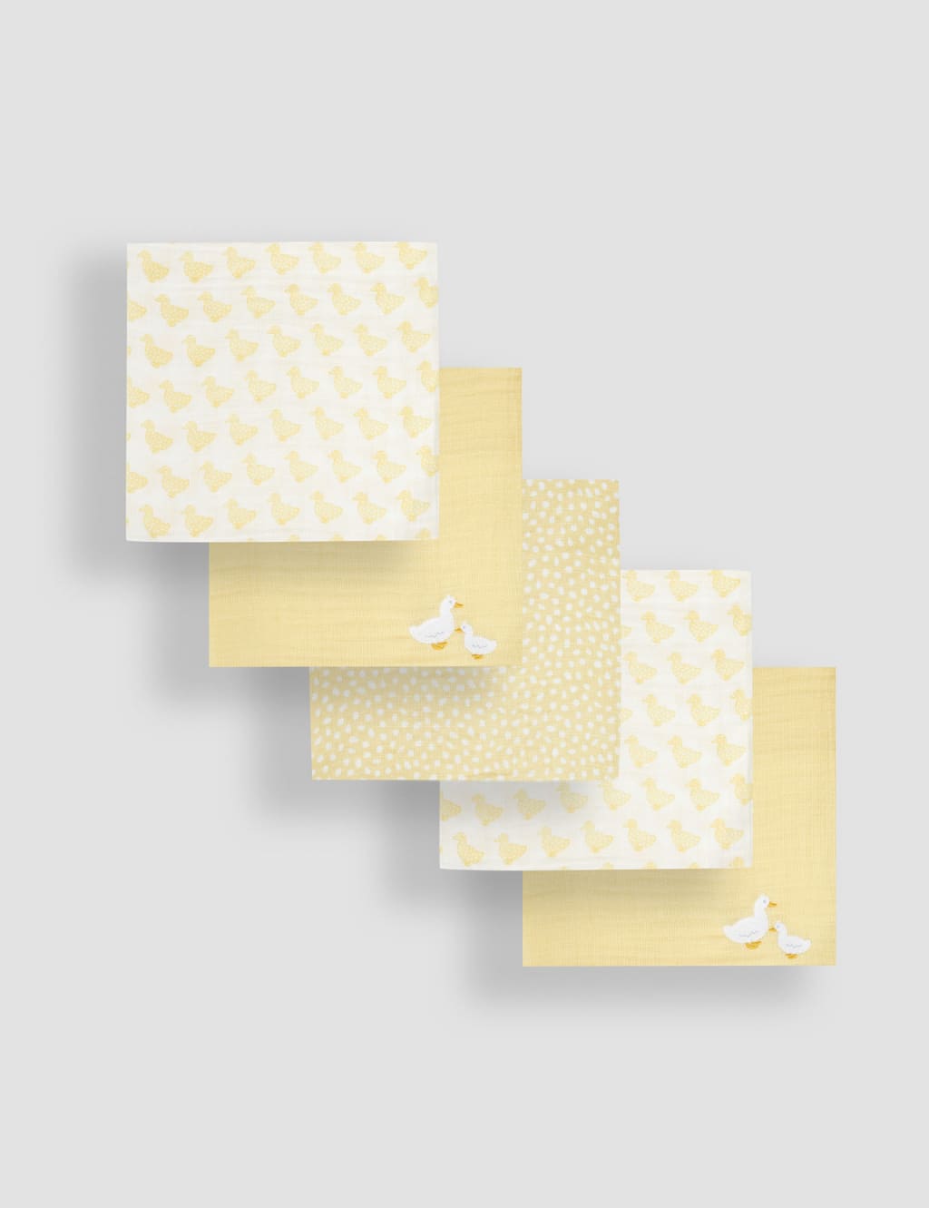 5pk Pure Cotton Duck Muslin Squares 4 of 5