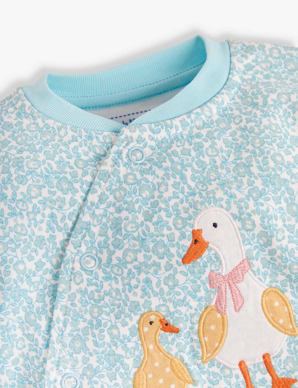 Pure Cotton Duck Sleepsuit (0-12 Mths) 3 of 4