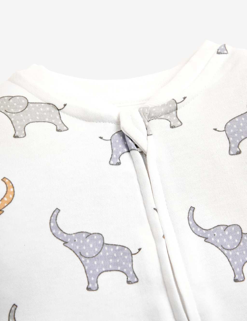 Pure Cotton Elephant Print Sleepsuit (0-18 Mths) 5 of 5