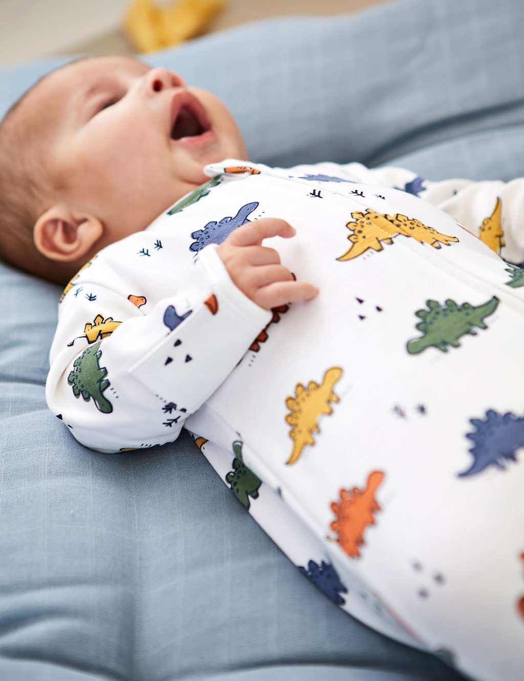 Pure Cotton Dinosaur Print Sleepsuit (0-18 Mths) 4 of 5