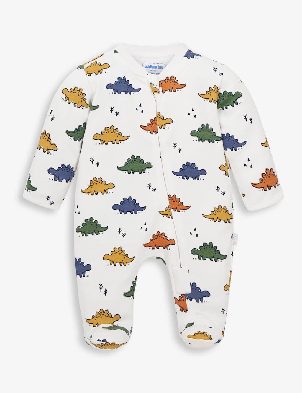 Pure Cotton Dinosaur Print Sleepsuit (0-18 Mths) 2 of 5