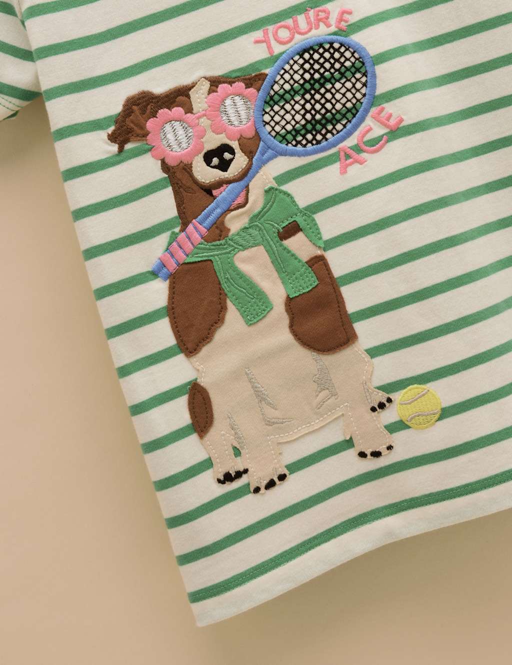 Pure Cotton Dog Applique T-Shirt (1-9 Yrs) 3 of 3