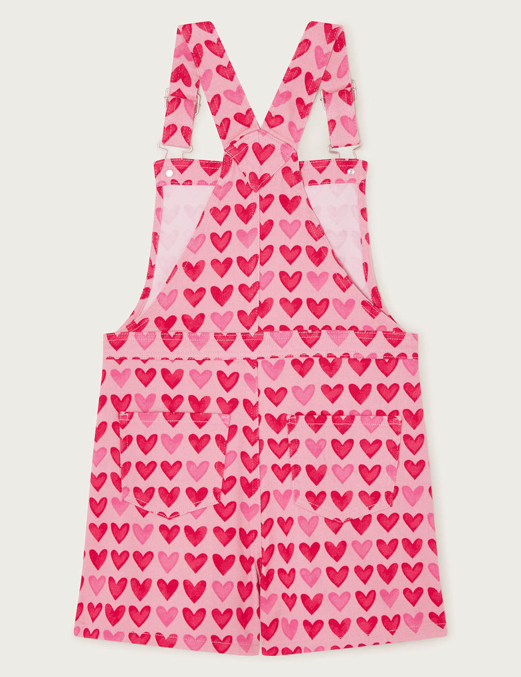 Cotton Rich Heart Print Dungarees (3-13 Yrs) 3 of 3