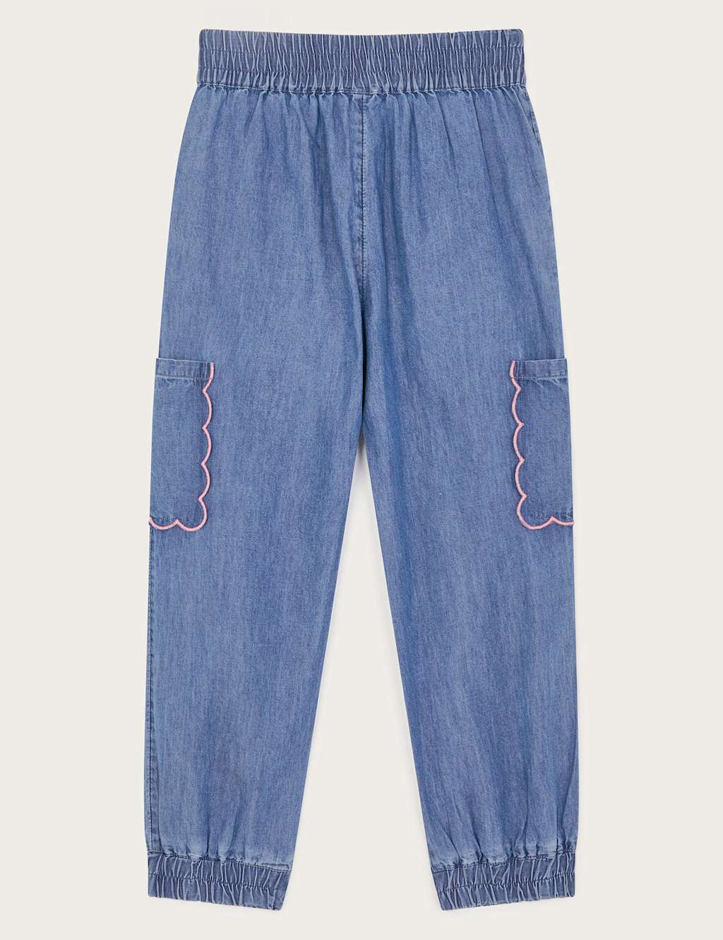 Pure Cotton Embroidered Cargo Trousers (5-13 Yrs) 3 of 3