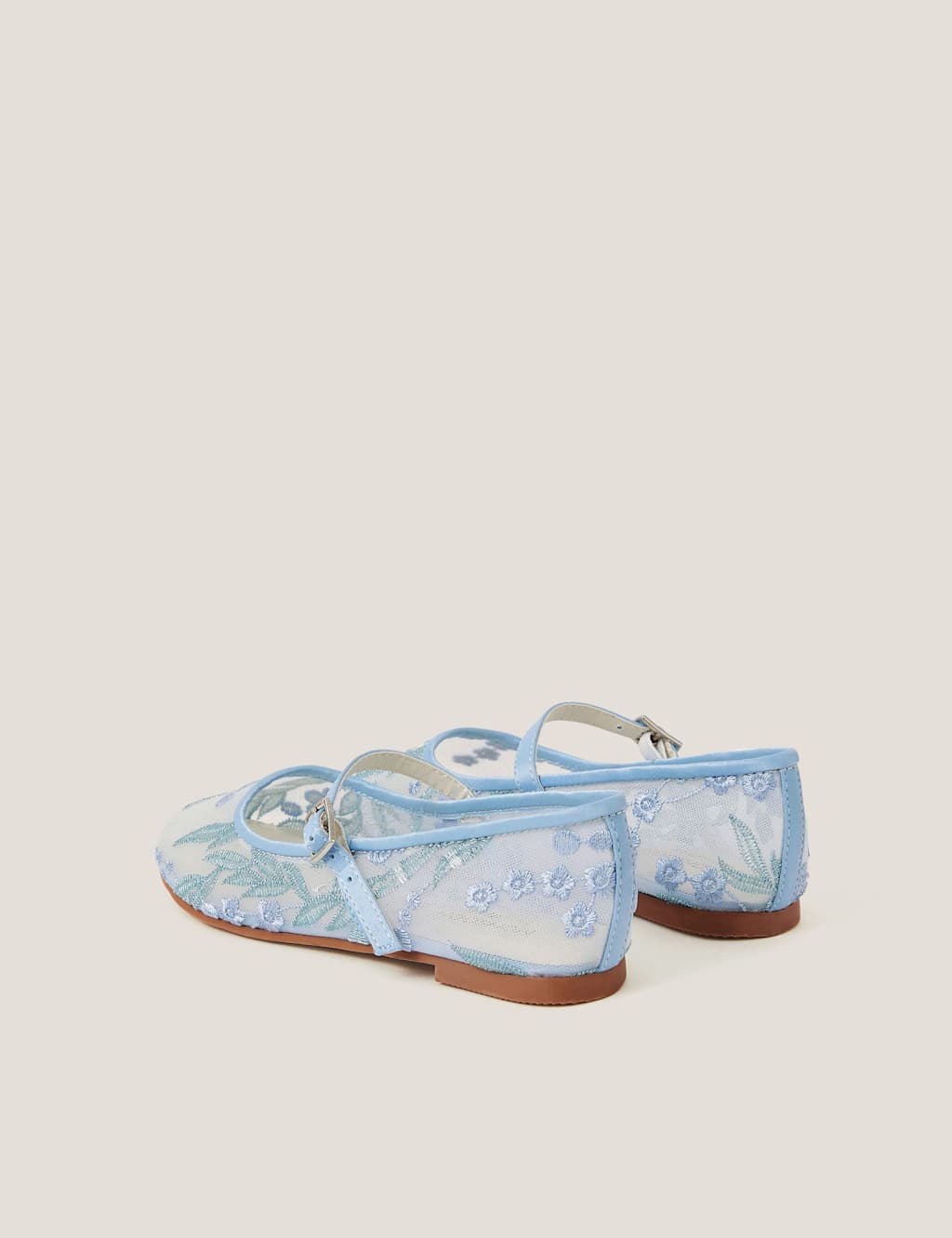 Kids' Embroidered Lace Ballet Pumps (7 Small - 4 Large) 3 of 3