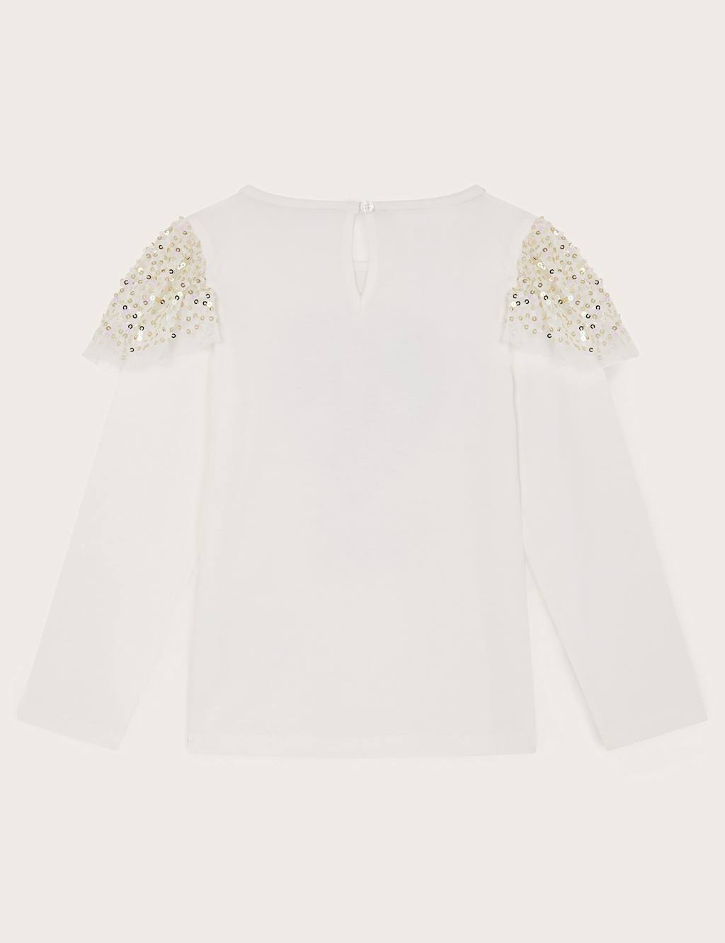 Pure Cotton London Graphic Frill Top (3-13 Yrs) 2 of 4