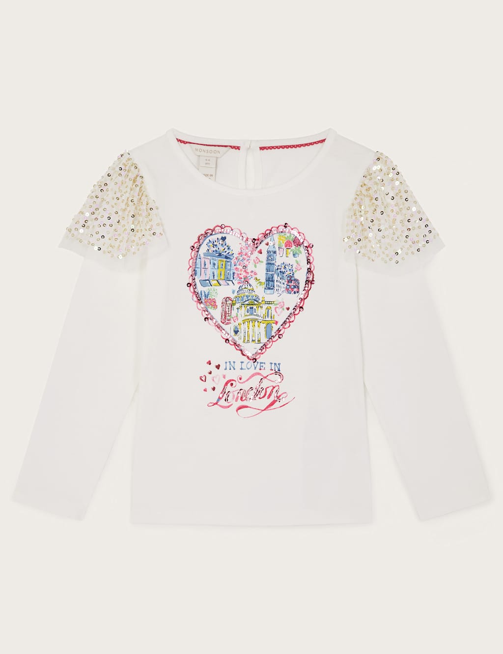 Pure Cotton London Graphic Frill Top (3-13 Yrs) 4 of 4