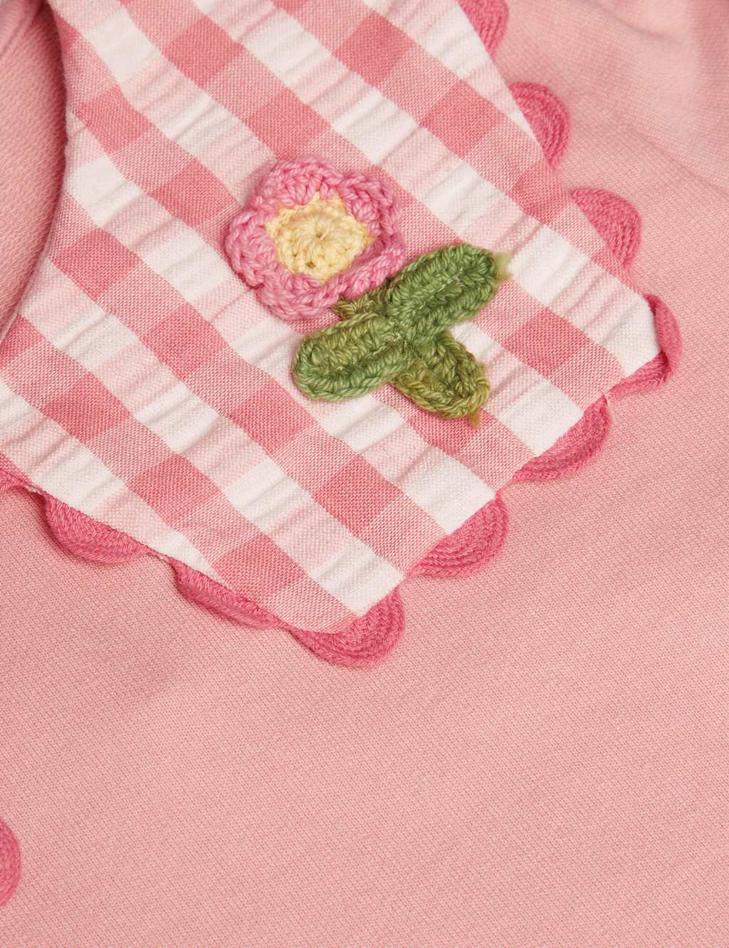 Pure Cotton Flower Collared Jumper (3-13 Yrs) 3 of 3
